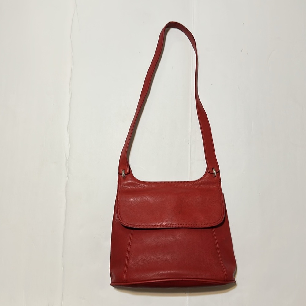 Rolfs  Red Leather Shoulder Bag